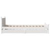 vidaXL Bedframe zonder matras massief grenenhout wit 75x190 cm