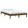 vidaXL Bedframe massief grenenhout honingbruin 135x190 cm