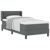 vidaXL Boxspringbed met kussen Donkergrijs 190 x 90 cm Stof