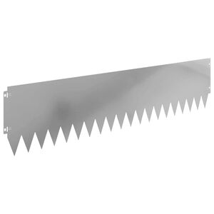 vidaXL Gazonrand 20 st 103 x 25 cm Staal zilver