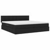vidaXL Opbergbed met LED met matras met LED Zwart 200 x 200 cm Stof