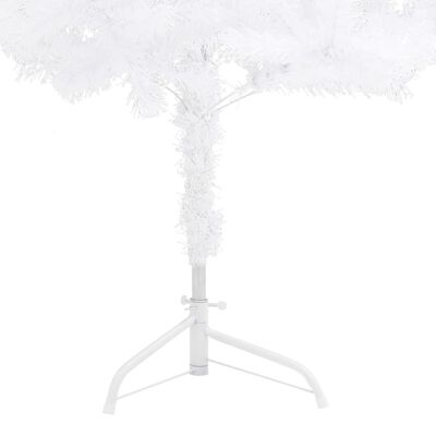 vidaXL Kunstkerstboom met verlichting hoek 240 cm PVC wit