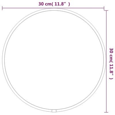 vidaXL Wandspiegel rond Ø30 cm goudkleurig