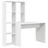 vidaXL Bureau met plank Wit 138,5 x 55 x 143 cm Bewerkt hout