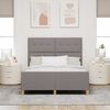 vidaXL Bedframe met hoofdeinde Taupe 140 x 190 cm Stof