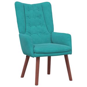 vidaXL Fauteuil Turquoise 63 x 67 x 94 cm Fluweel