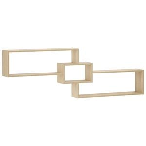 vidaXL Wandplank Sonoma Eiken 158 x 17 x 53 cm Bewerkt hout
