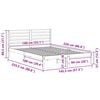 vidaXL Bedframe met hoofdeinde Bruin 140 x 220 cm Massief grenenhout