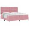 vidaXL Boxspringbed met hoofdeinde Roze 200 x 200 cm Fluweel