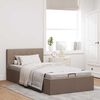 vidaXL Bedframe met hydraulische opslag stof taupe 100x200 cm