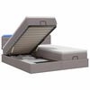 vidaXL Ottoman Bed met Matrassen en LED Taupe 160 x 200 cm Stof