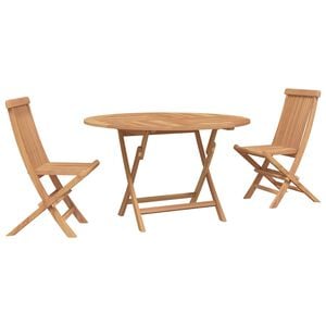 vidaXL Tuin Bistro Set 3 st Naturel Massief Teakhout