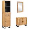 vidaXL Badkamer Sets 3 st Naturel Massief Mango Hout