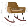 vidaXL Schommelstoel fluweel bruin
