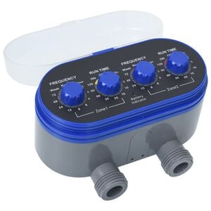 vidaXL Watertimer met dubbele uitgang en kogelkranen