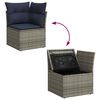 vidaXL 8-delige Loungeset met kussens poly rattan acacia grijs