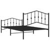 vidaXL Bedframe met hoofd- en voeteneinde&nbsp;metaal zwart 107x203 cm
