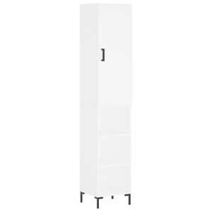 vidaXL Hoge kast 34,5x34x180 cm bewerkt hout wit