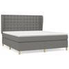 vidaXL Boxspring met matras stof donkergrijs 180x200 cm