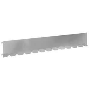 vidaXL Gazonrand 30 st 102 x 15 x 4 cm Staal Zilverkleurig