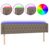 vidaXL Hoofdbord LED 203x16x78/88 cm stof taupe