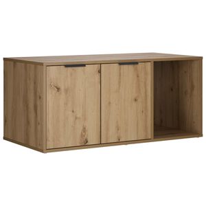 vidaXL Kattenkrat meubel Artisanaal eiken 100 x 49 x 45 cm