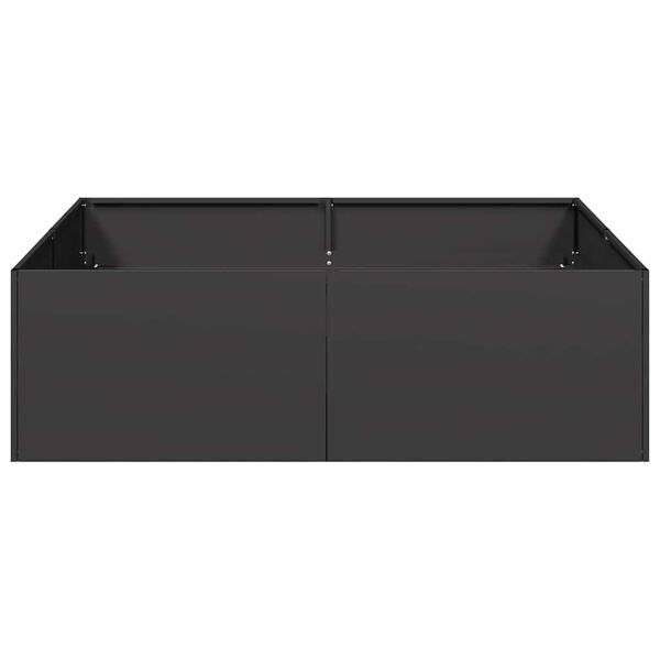 vidaXL Plantenbak 100x100x30 cm staal zwart