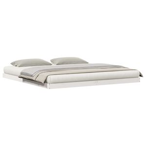 vidaXL Vloerbedframe Wit 180 x 220 cm Massief grenenhout
