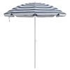 vidaXL Strandparasol Blauw en Wit 206 x 206 x 212 cm
