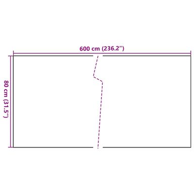 vidaXL Balkonscherm 600x80 cm poly rattan antracietkleurig