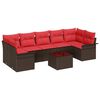 vidaXL Tuin Sofa Set 8 pcs Bruin poly rattan