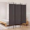 vidaXL Kamerscherm met 5 panelen 200x220 cm stof bruin