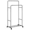 vidaXL Kledingrek Effen Zwart 80 x 53 x 156 cm