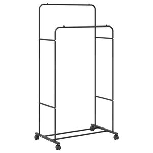 vidaXL Kledingrek Zwart 80 x 53 x 156 cm