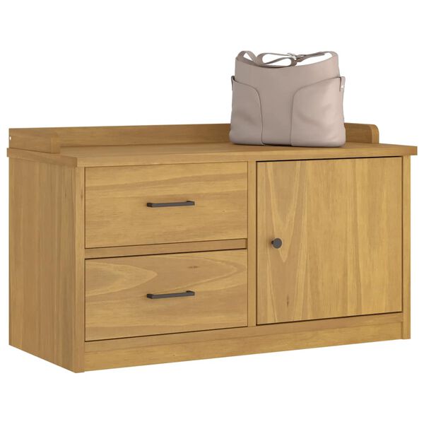 vidaXL Gangbankje SANDNES 87x40x50 cm massief grenenhout