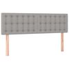 vidaXL Boxspring met matras stof lichtgrijs 140x200 cm