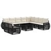 vidaXL Tuinbankenset 11 st Zwart en Cream Wit poly rattan