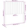vidaXL Hoofdbord 95,5x4x100 cm massief grenenhout zwart
