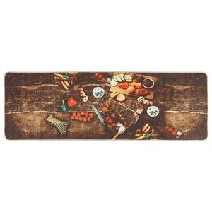 vidaXL Keukenmat wasbaar 60x180 cm meerkleurig