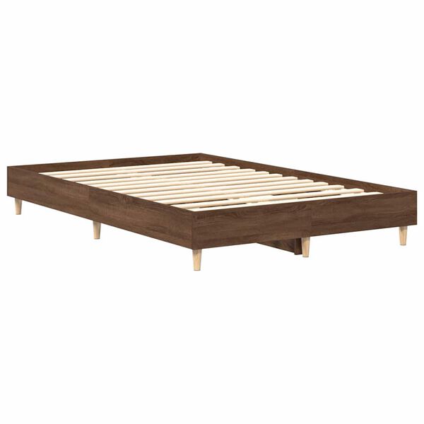 vidaXL Bedframe zonder matras 120x200 cm spaanplaat bruin eikenkleurig