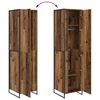 vidaXL Warderobe 2 pcs Oud Hout 50 x 50 x 200 cm Bewerkt hout