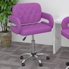 vidaXL Eetkamerstoel draaibaar kunstleer paars