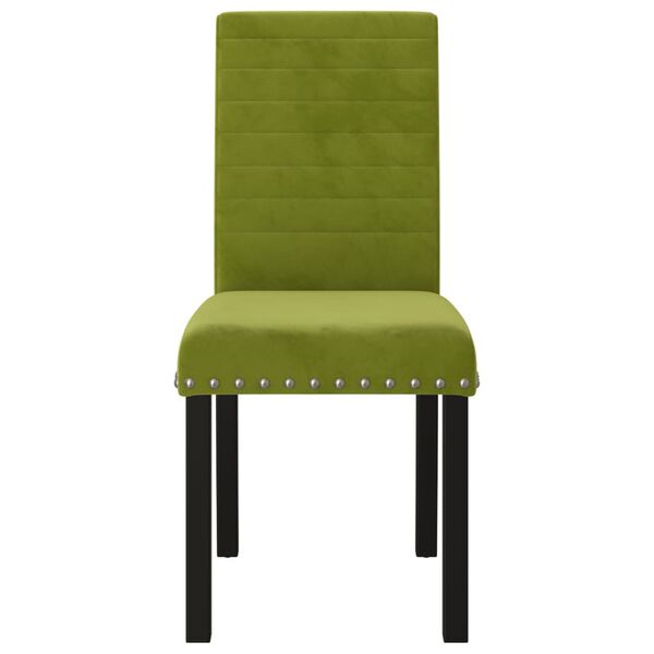 vidaXL Eetkamerstoelen 4 st fluweel lichtgroen