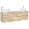 vidaXL Badkamermeubelset 3 st Sonoma Eiken 49,5 x 44,5 x 66 cm