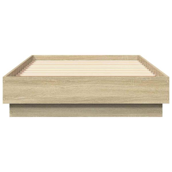 vidaXL Bedframe zonder matras hout sonoma eikenkleurig 90x190 cm
