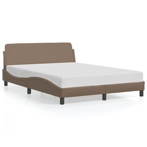 vidaXL Bedframe "Dover" kunstleer cappucinnokleurig 140x190 cm