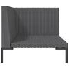 vidaXL 8-delige Loungeset met kussens poly rattan donkergrijs