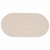 vidaXL Vloerkleed ZIZUR Cr&egrave;mekleurig 200 x 100 cm Polypropyleen