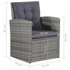 vidaXL 6-delige Loungeset met kussens poly rattan grijs
