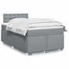 vidaXL Boxspring met matras stof lichtgrijs 120x190 cm
